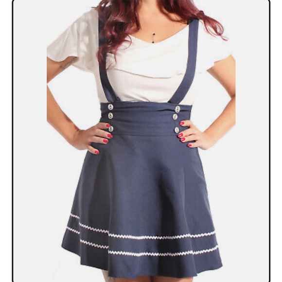 2pc Woman’s sailor school girl pinafore costume NEW - Picture 2 of 11